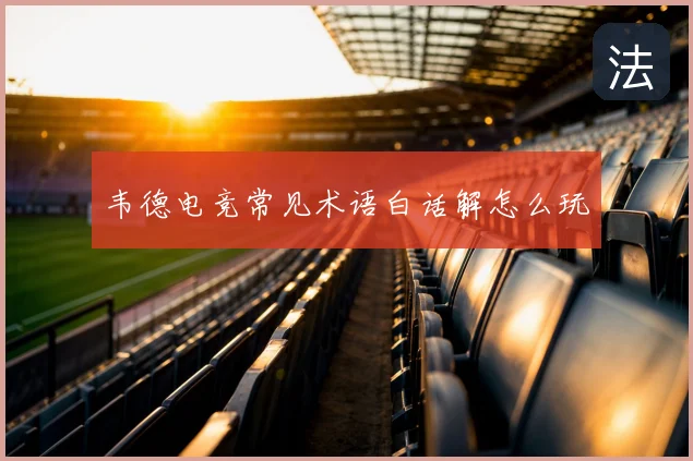 韦德电竞常见术语白话解怎么玩