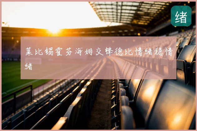莱比锡霍芬海姆交锋德比情绪稳情绪