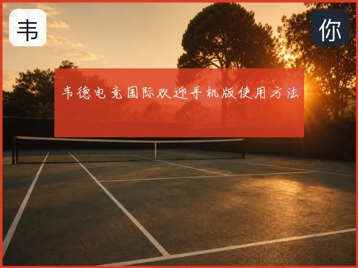 韦德电竞国际欢迎手机版使用方法